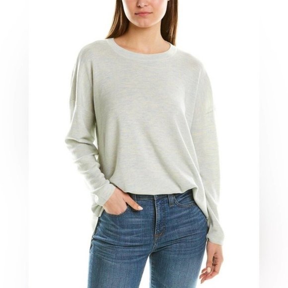 NWT Eileen Fisher Young Fern Superfine Merino Crew Neck Tunic - Picture 1 of 7